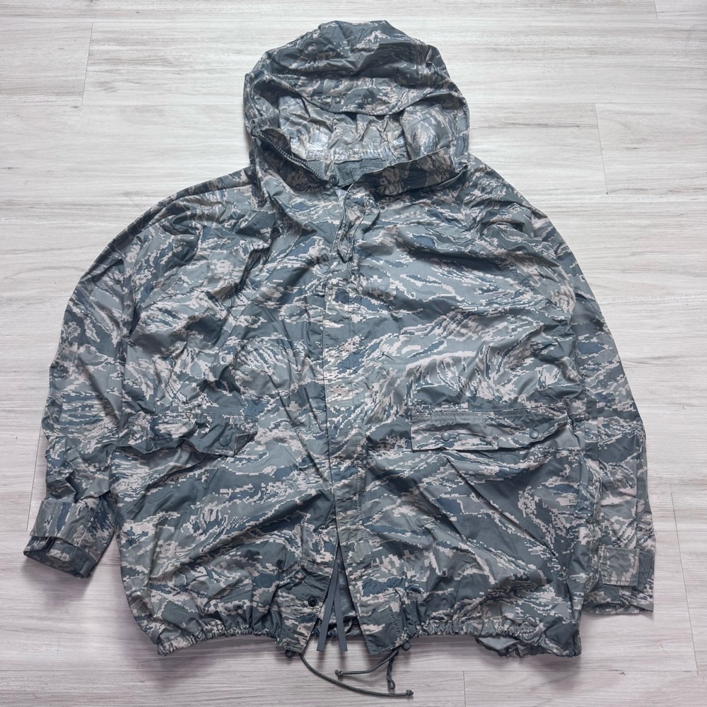 US Military Tiger Stripe Parka Improved Rainsuit 8405-01-543-0001 Sz Large